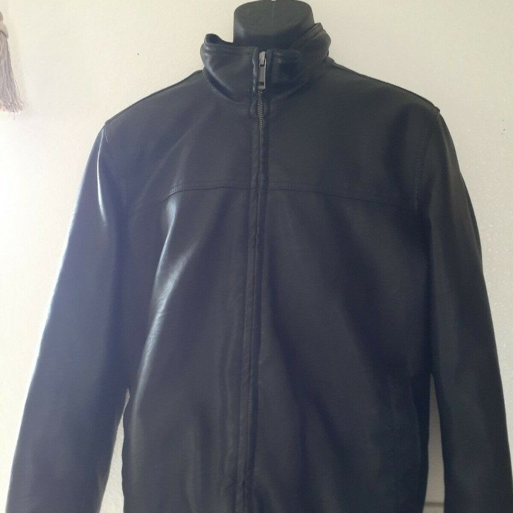COLE HAAN SIGNITURE M/M Medium Black Leather Jacke